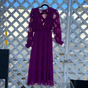 Zara pleated midi dress, size S